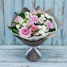 Букет цветов из:  Герберы, Альстромерии и Хризантемы #REPLACE_PRED# Муезерском