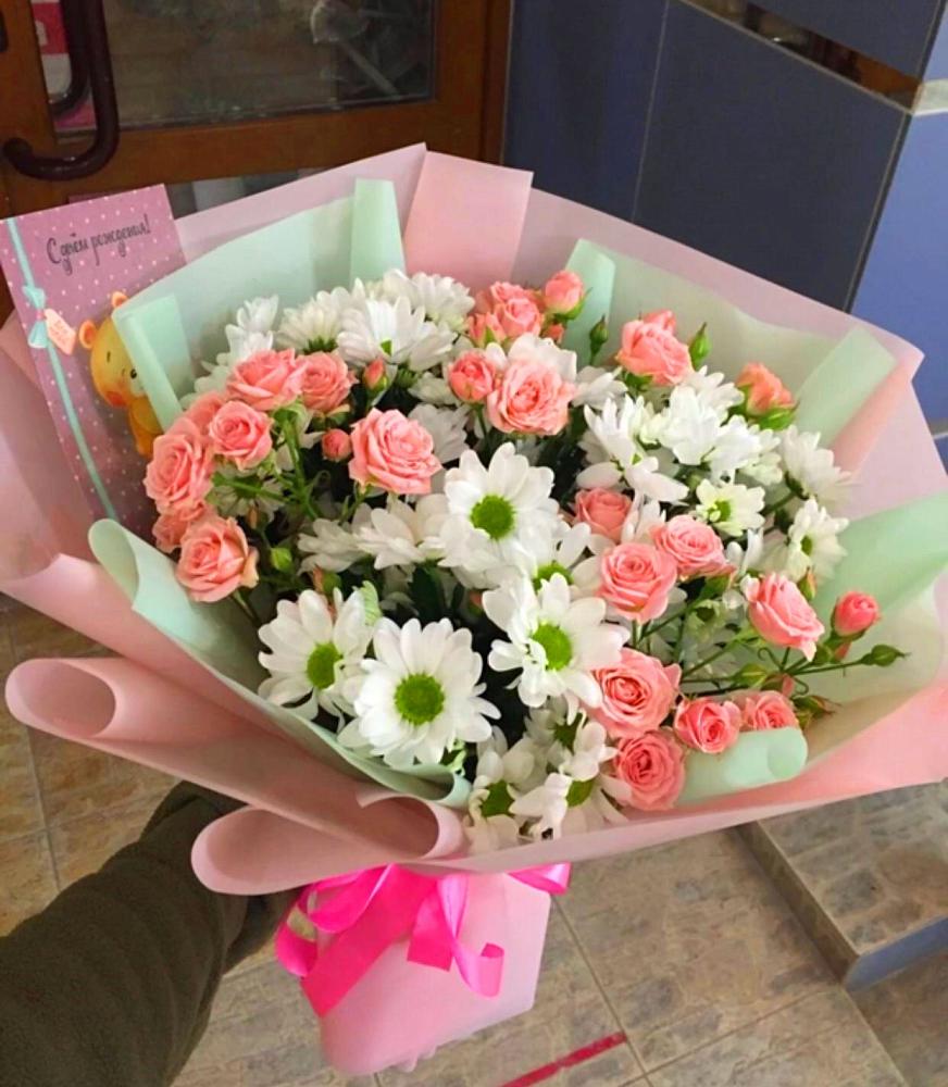 Букет цветов из: Розы и Хризантемы в Муезерском