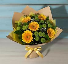 Букет цветов из:  Герберы и Хризантемы в Муезерском