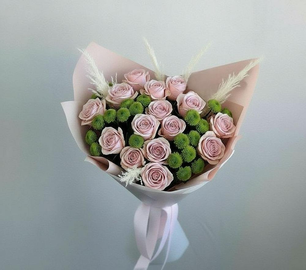 Букет цветов из: Розы и Хризантемы в Муезерском