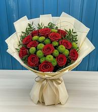 Букет цветов из:  Розы и Хризантемы в Муезерском