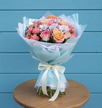 Букет цветов из:  Хризантемы и Розы в Муезерском